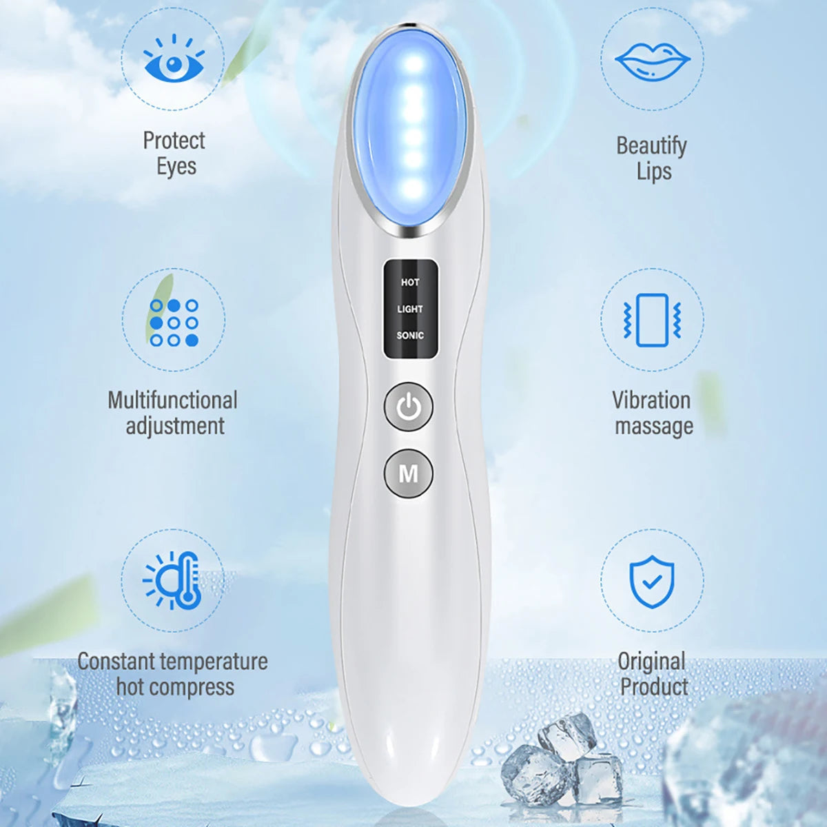 Eye Beauty Device EMS Eye Vibrate Massager Instrument Electric Face